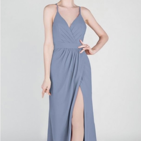 Tulle & Chantilly Dusty Blue Dress - Picture 1 of 3